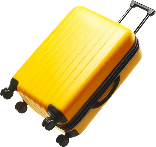 Mala de viagem amarela